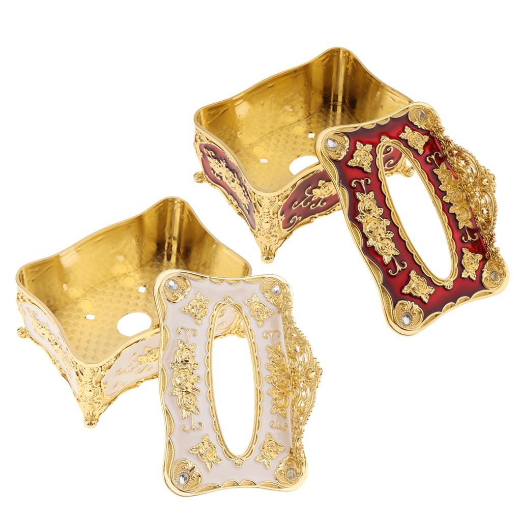2Pcs European Style Acrylic Tissue Refill Holder Luxury Napkin Box Cover