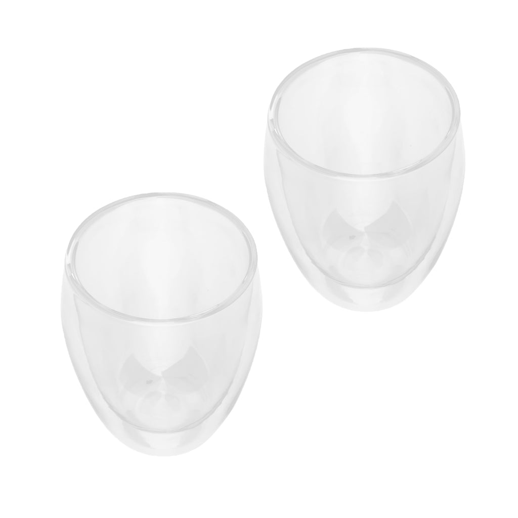 2xGlass Cup Double-Layer Glass Coffee Mugs