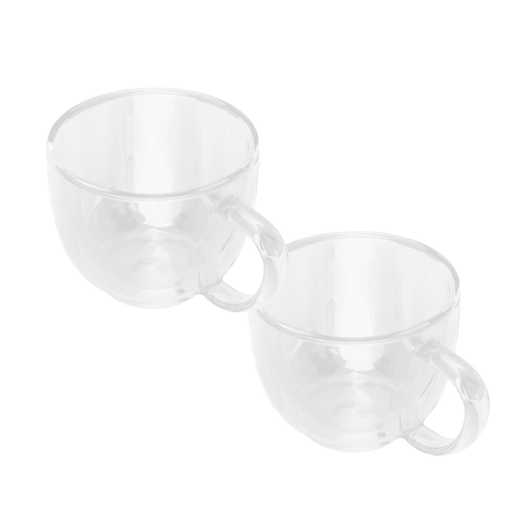 2Pcs 200ml Double-Layer Glass Espresso Cup Home Barware