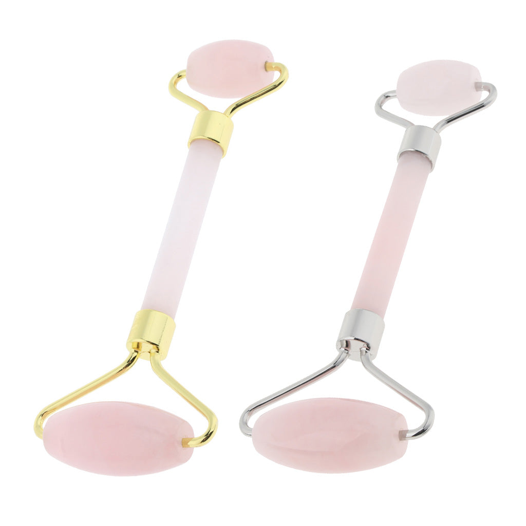 2X Anti-Aging Crystal Jade Rollers f Face Gua Sha Scraping Tool Body Massage