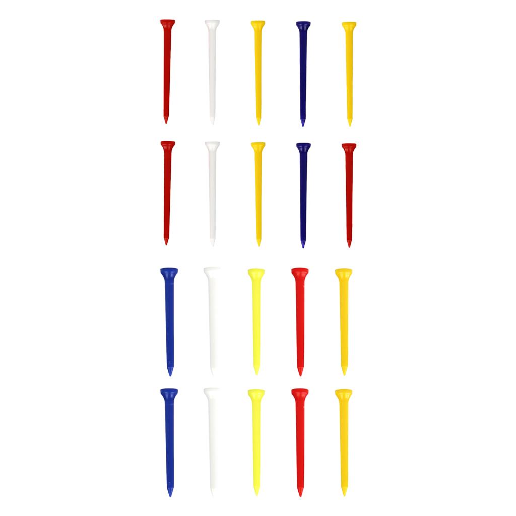 20Pcs Premium Plastic Golf Tees Crown Claw Tee Replacement Assorted