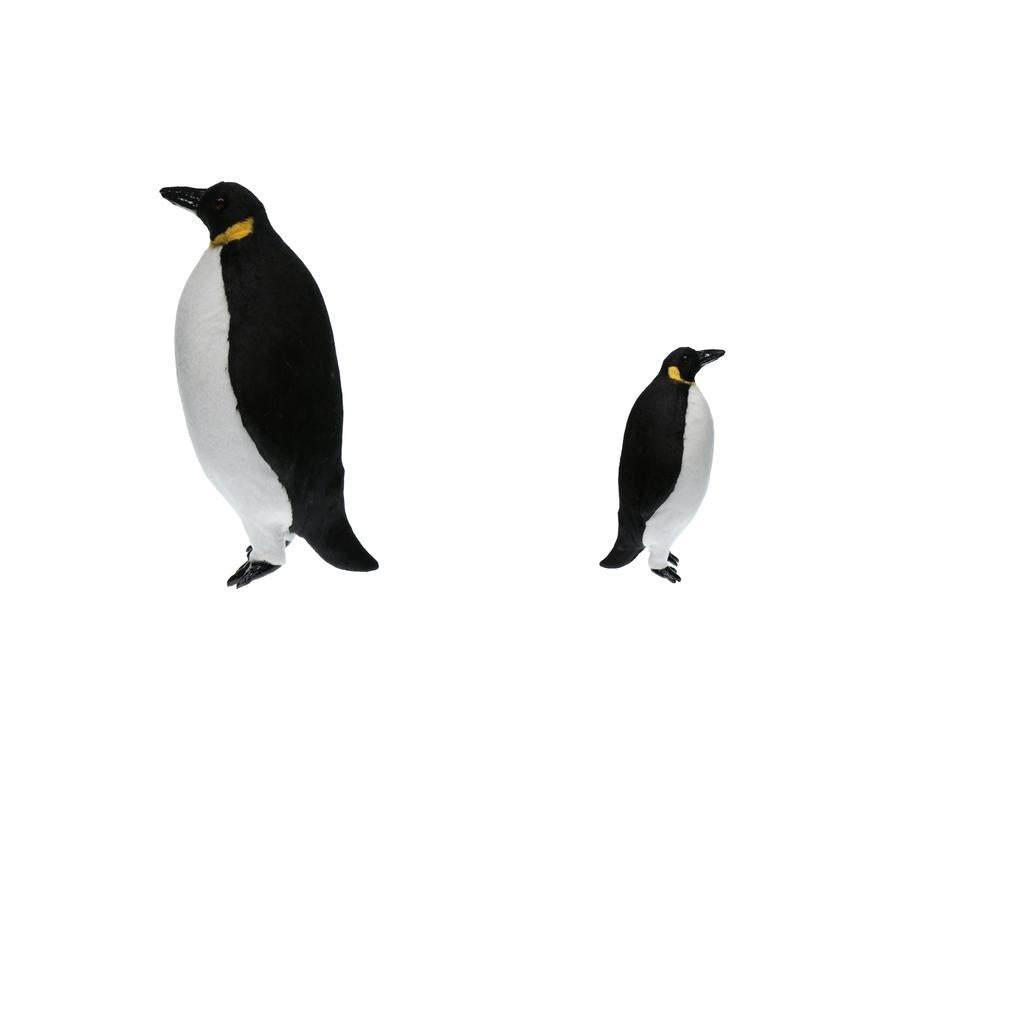 2Pcs Artificial Simulation Ornaments Feathered Fake Penguin Decor L +S