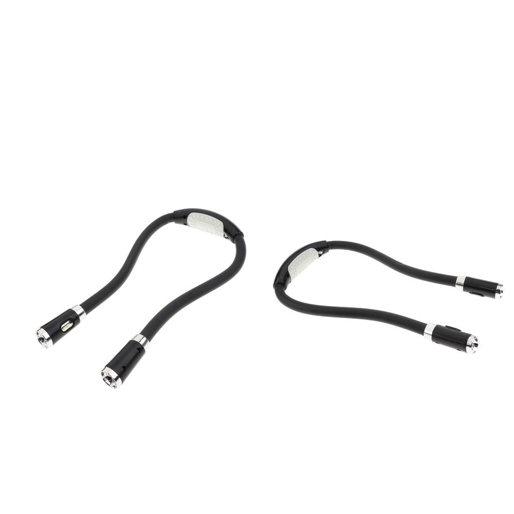 2 PCS Led Hands-Free Flexible Neck Light Reading Flashlight Book Light