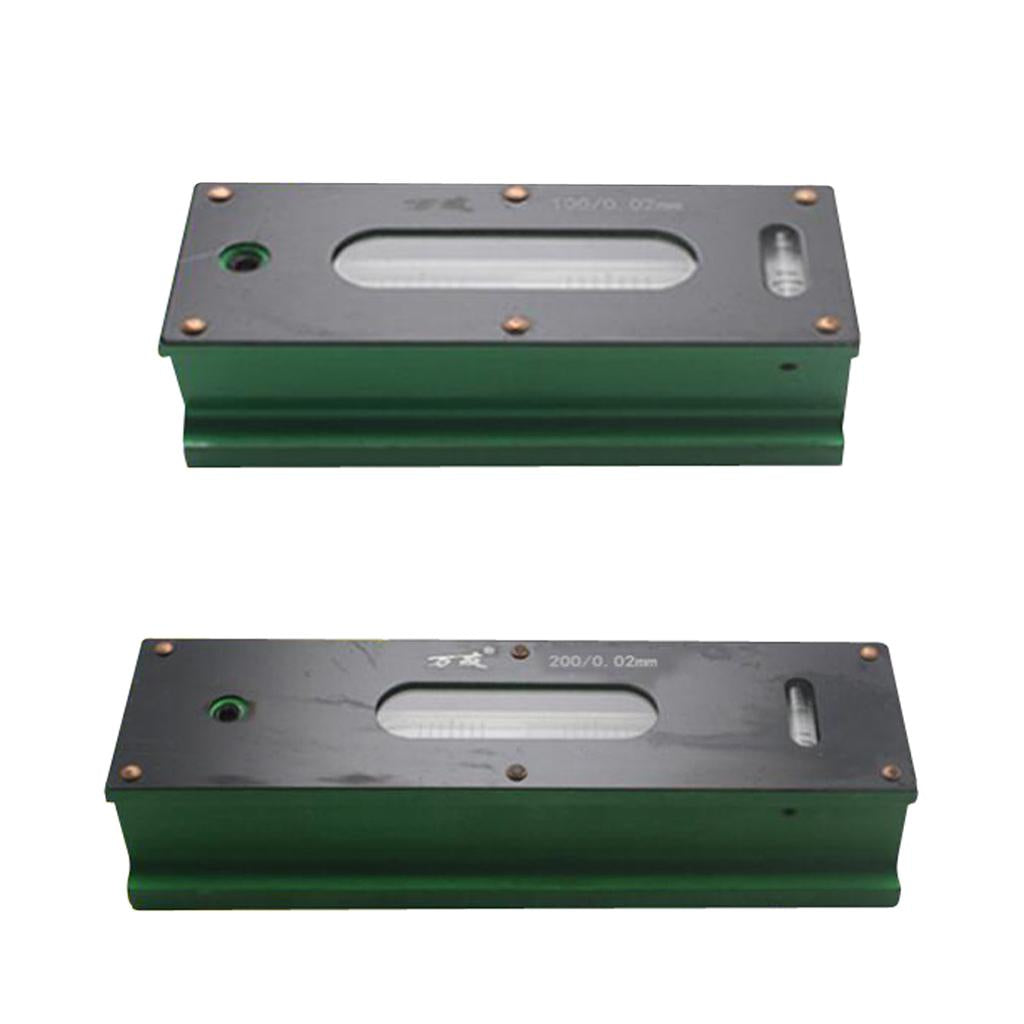 2 Pieces High Precision 0.02mm Bar Level Engineers, Carbon Steel 100mm 200mm