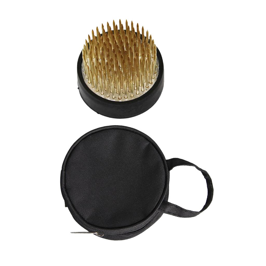 5cm Round Ikebana Kenzan Flower Frog Rubber Base with Storage Bag