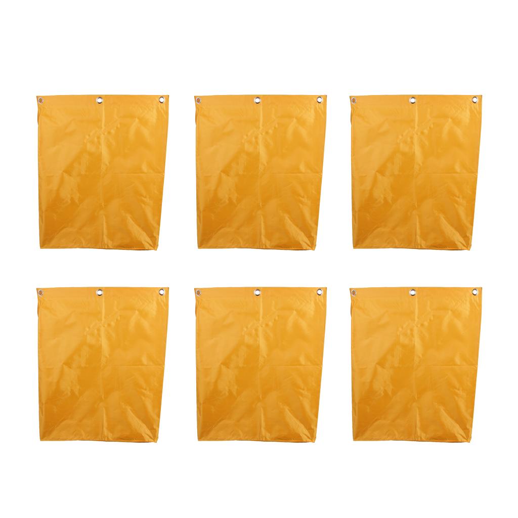 6pcs Replacement Waterproof Plastic Bag for X-Shape Linen Truck/Laundry Cart