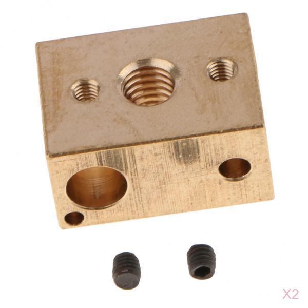 2pcs Brass Heater Block Copper Hotend V6 Nozzles Extruder 3D Printer Parts