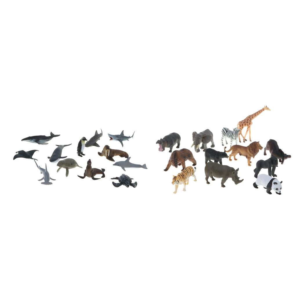 24 Pieces Realistic Mixed Plastic Marine Animals Kids Toy Party Bag Favors