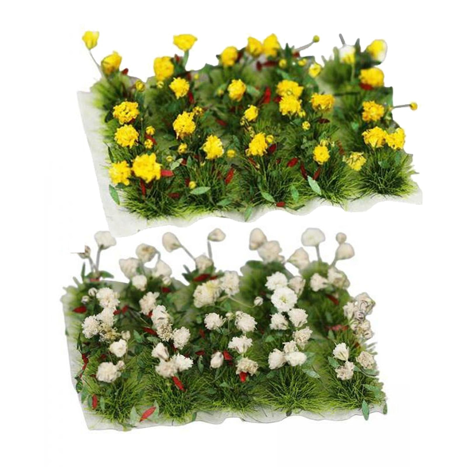 DIY 2 Colors Flower Cluster Model Railroad Architecture Grass Layout