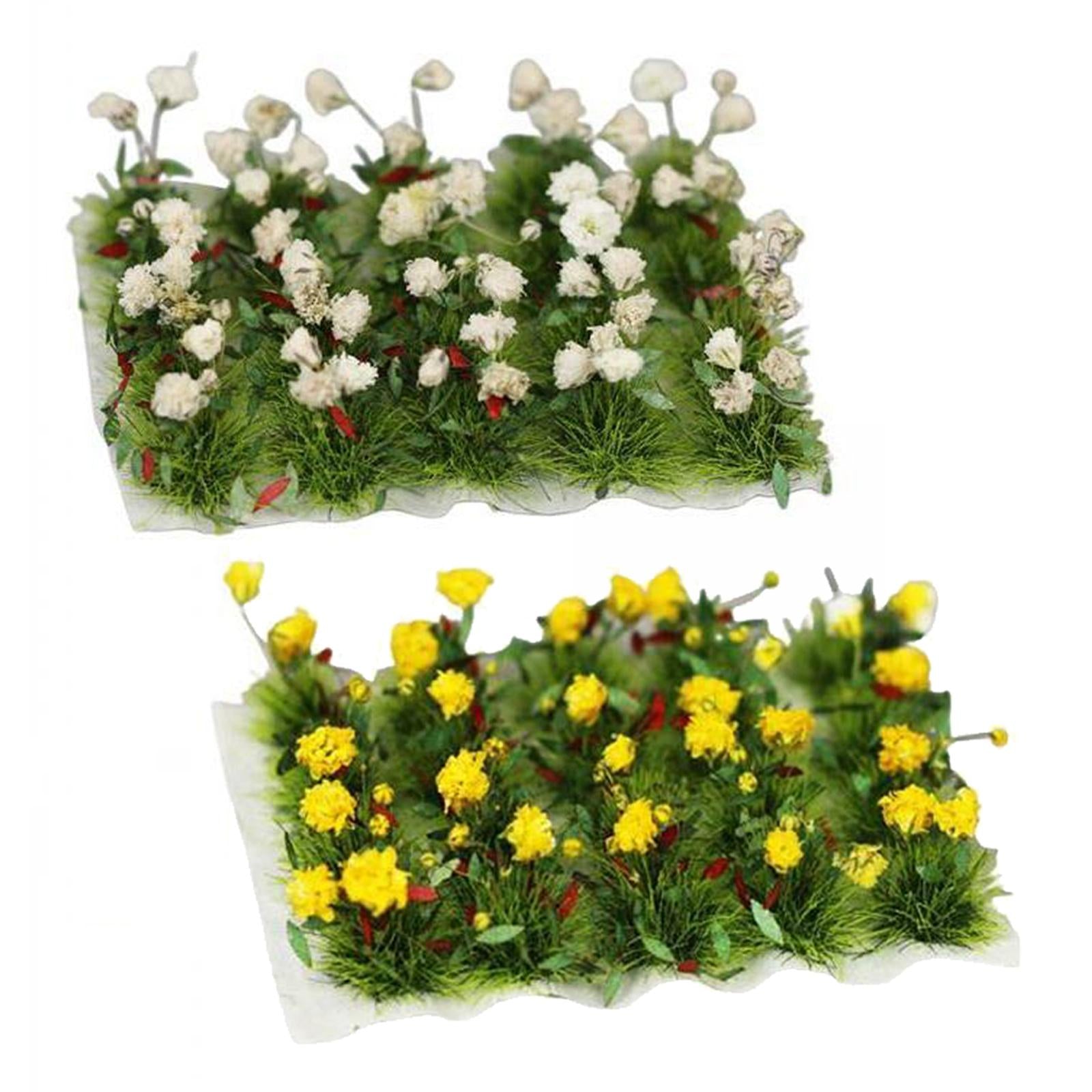DIY 2 Colors Flower Cluster Model Railroad Architecture Grass Layout