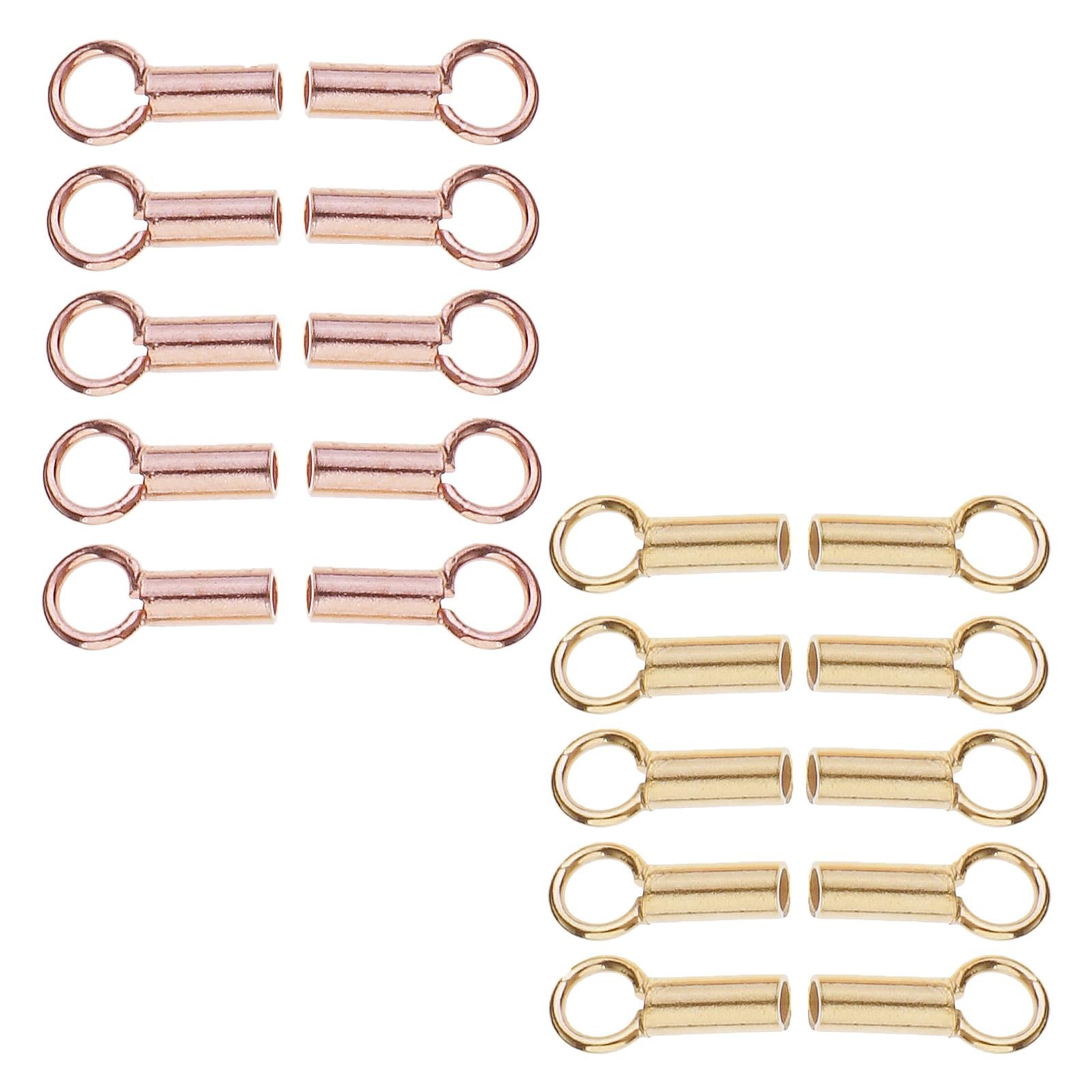 925 Sterling Silver Tube Crimp Beads Stopper Necklace Bracelet DIY Craft