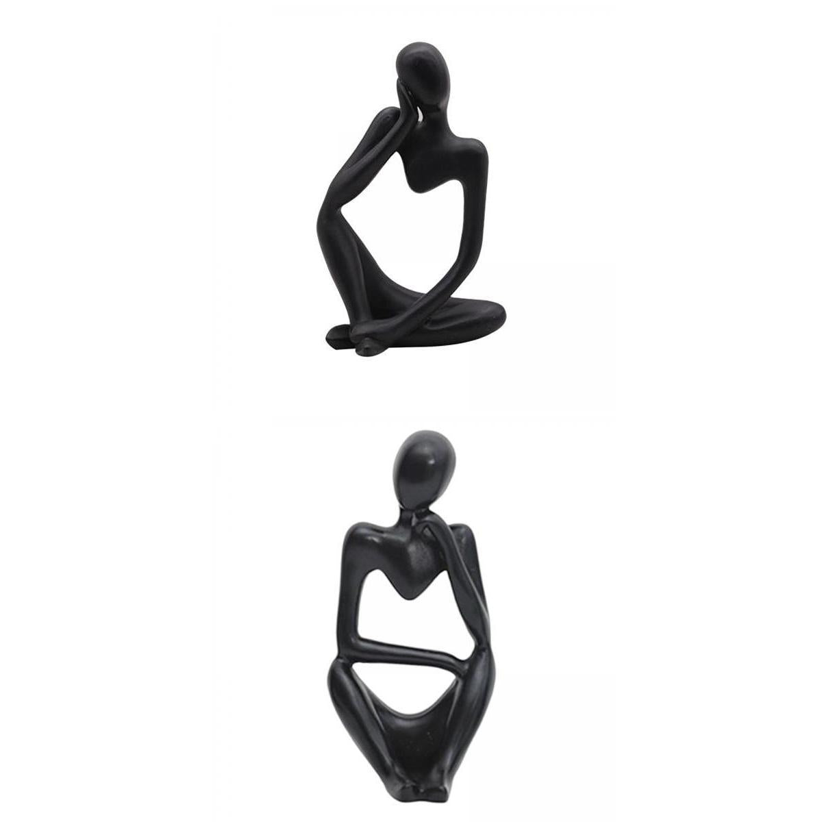 Abstract Thinker Sculpture Figurine Office Bookshelf Statue Modern Ornament