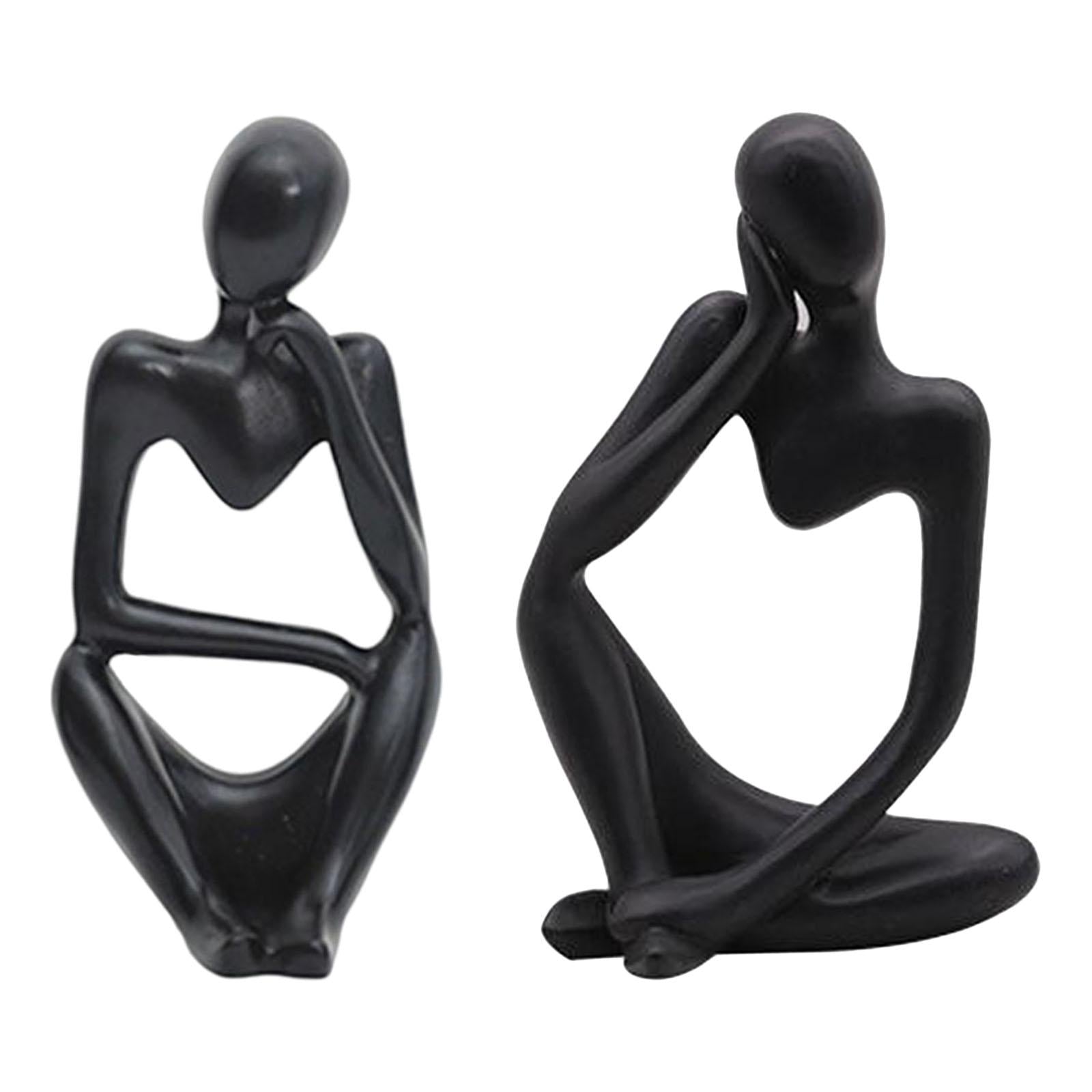 Abstract Thinker Sculpture Figurine Office Bookshelf Statue Modern Ornament
