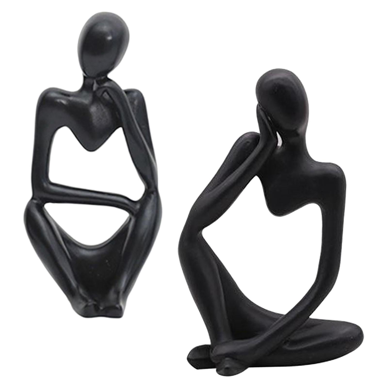 Abstract Thinker Sculpture Figurine Office Bookshelf Statue Modern Ornament