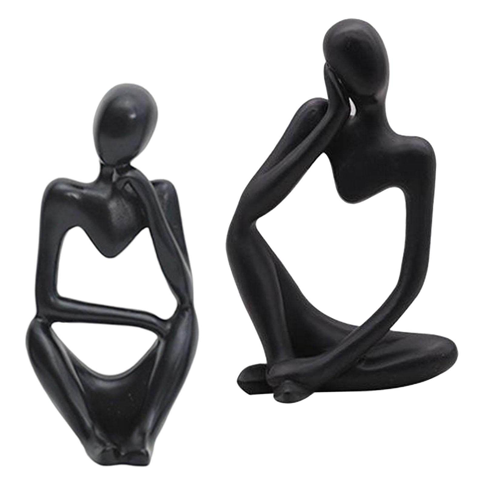 Abstract Thinker Sculpture Figurine Office Bookshelf Statue Modern Ornament