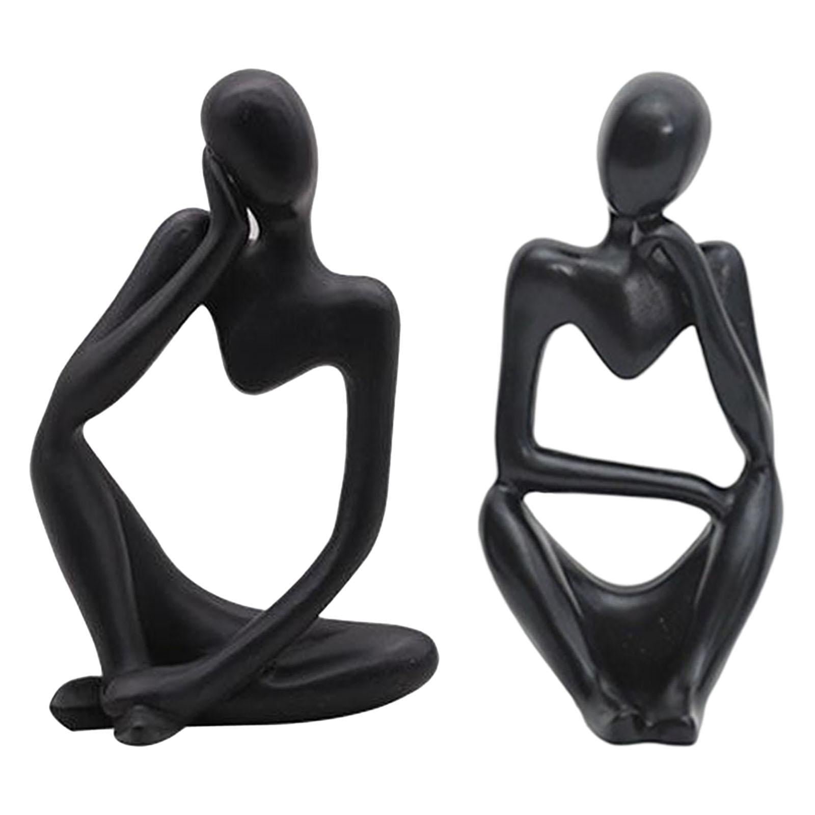 Abstract Thinker Sculpture Figurine Office Bookshelf Statue Modern Ornament
