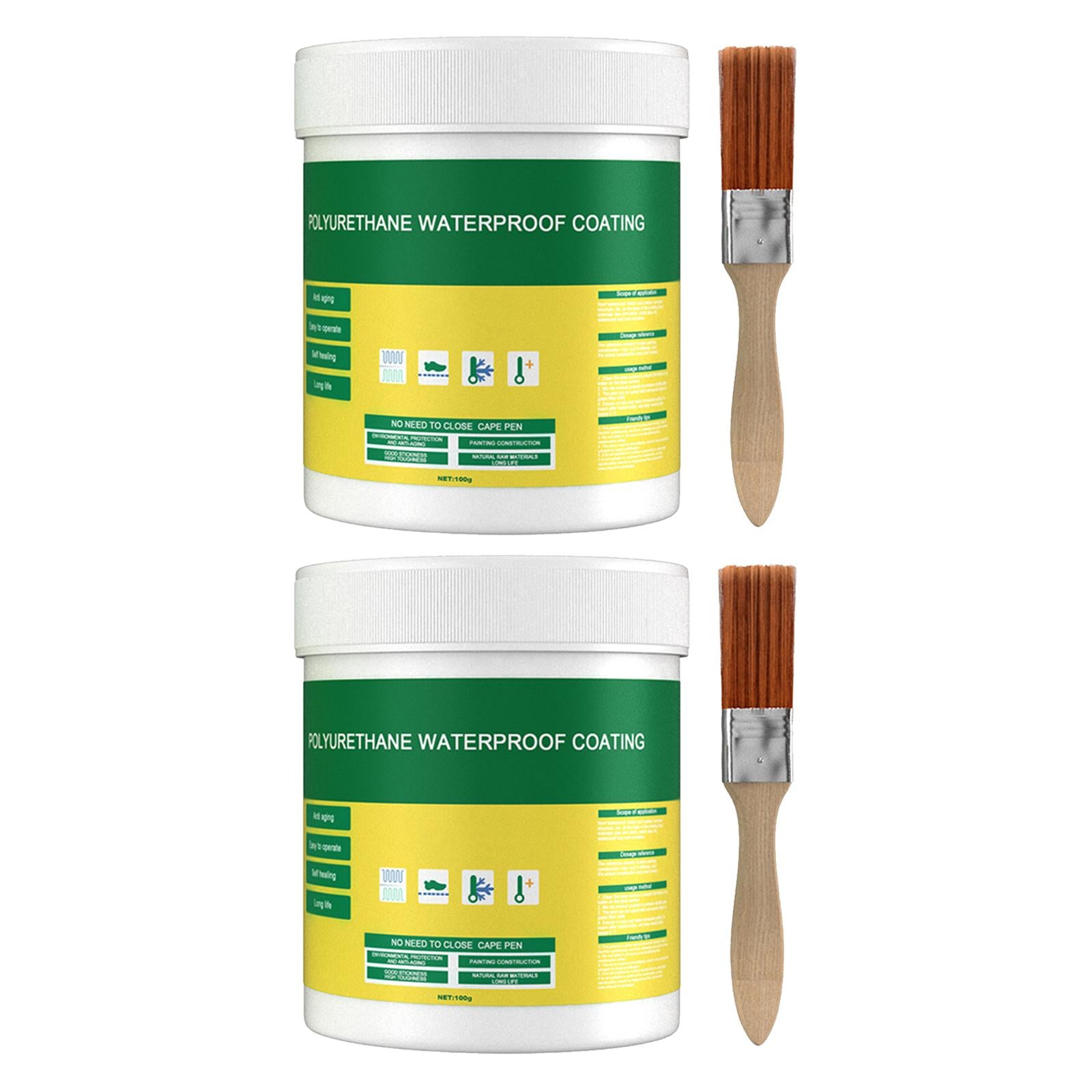 2x 100G Waterproof Sealant Sealer Glue Brush Toilet Coating Repair Leakproof