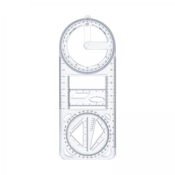 3xMultifunctional Geometric Ruler Mathematics Drawing Template for Woodworking style A