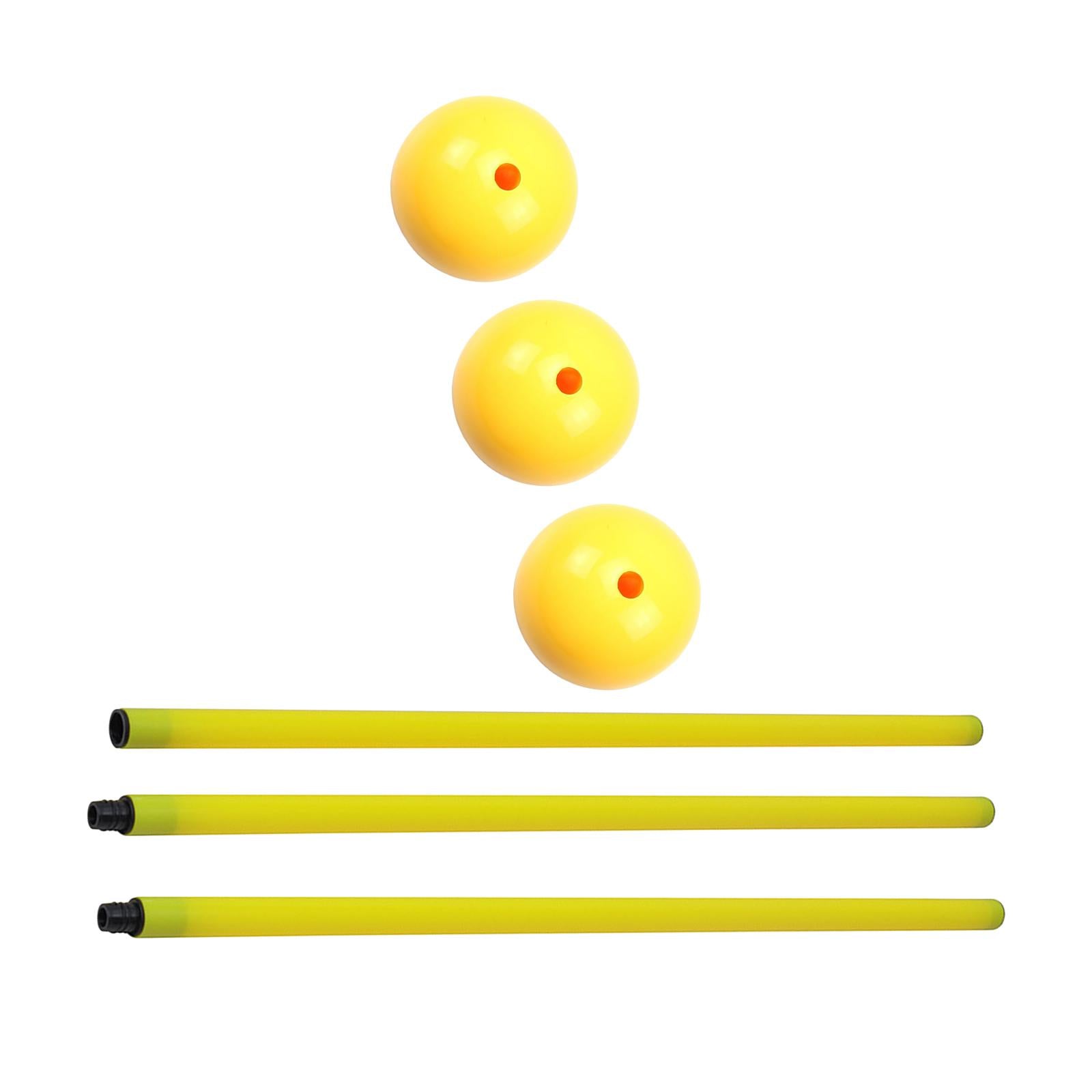 3 Sets Football Door Pole Training Tool Sign Obstacle Marker Rod and Base