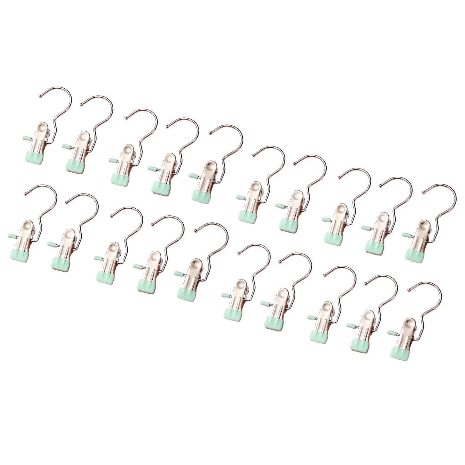 20Pcs Clothes Pins Multipurpose Boot Hangers Clips for Hats Silk Scarf Towel