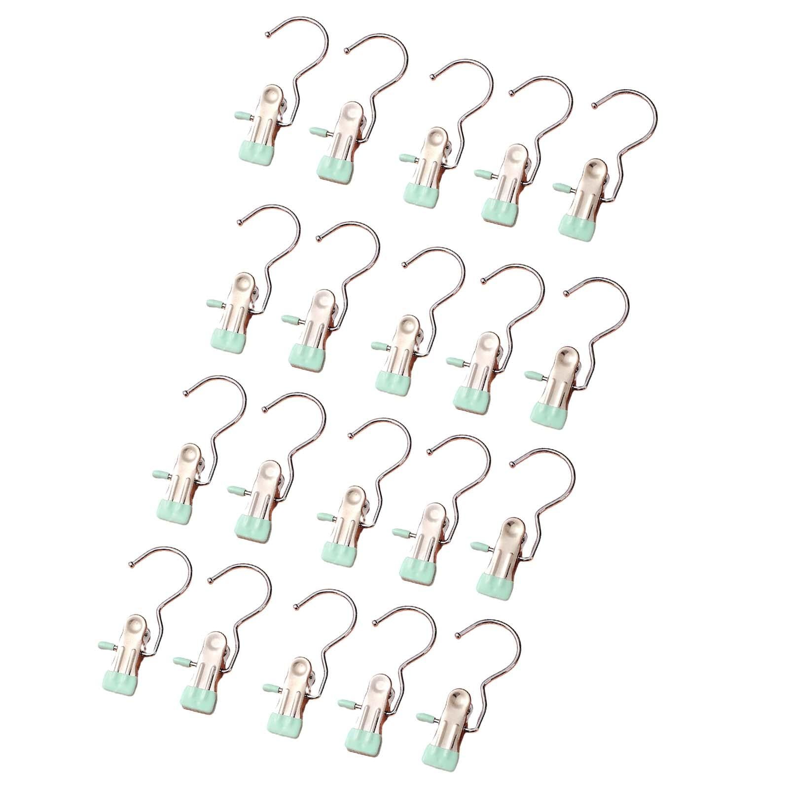 20Pcs Clothes Pins Multipurpose Boot Hangers Clips for Hats Silk Scarf Towel