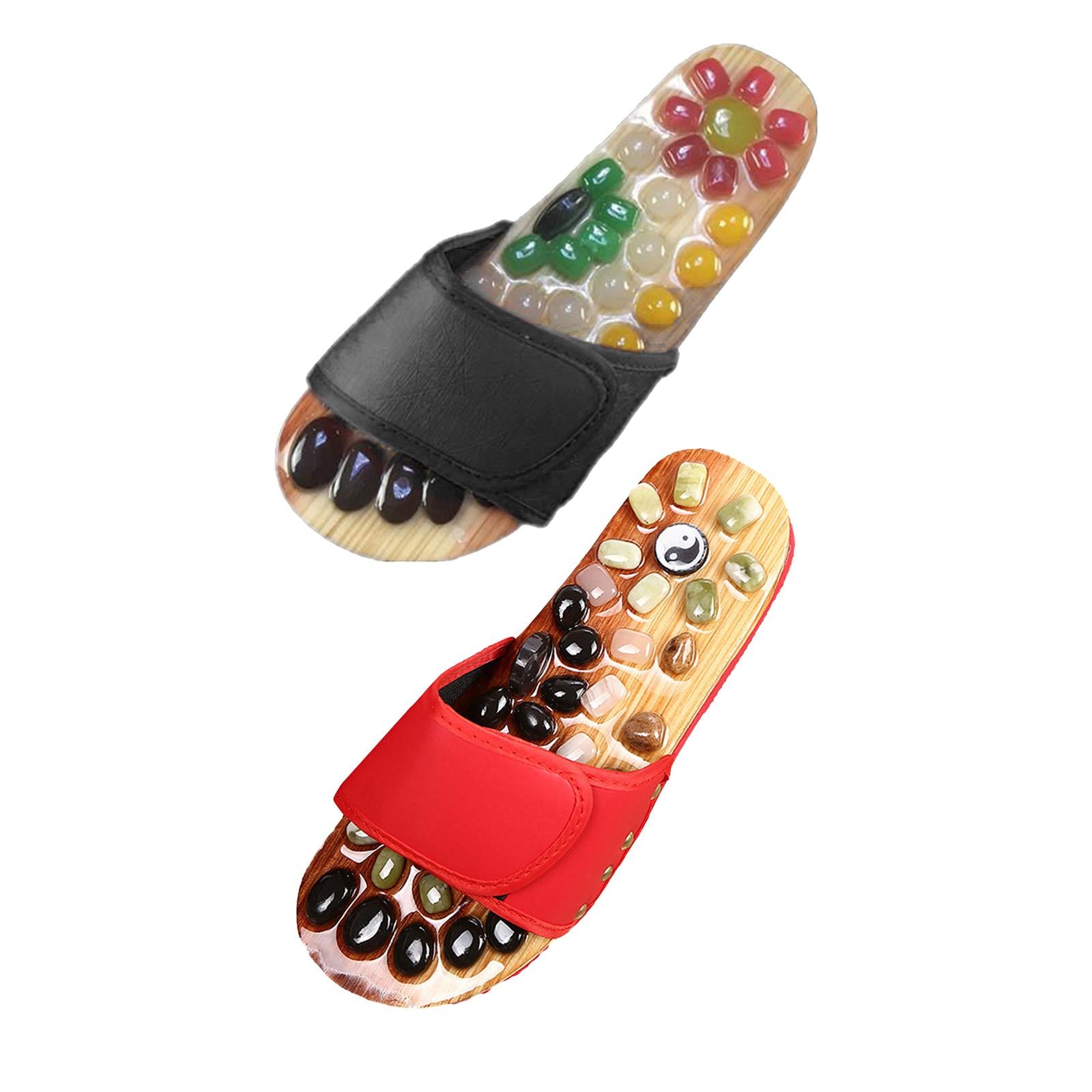 2 pair Massage Shoes Adjustable Multipurpose Bath Slipper for Home Salon