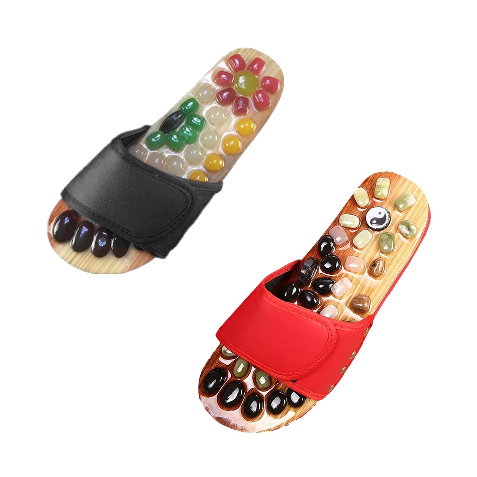 2 pair Massage Shoes Adjustable Multipurpose Bath Slipper for Home Salon