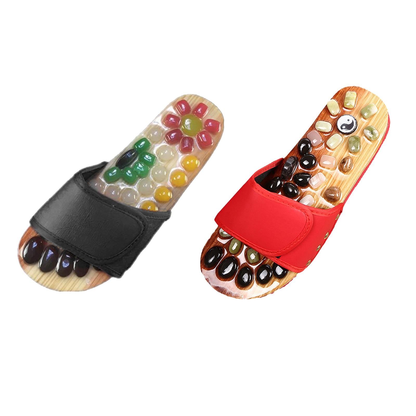 2 pair Massage Shoes Adjustable Multipurpose Bath Slipper for Home Salon