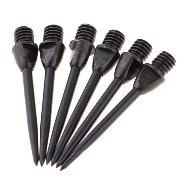 2x6 Pieces Darts Steel Tip Replacement Points Standard 2BA Thread Black