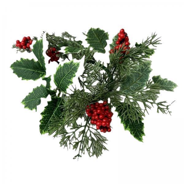 2xArtificial Candles Wreaths Leaves Wreath 10'' for Farmhouse Room Cafe Green branches