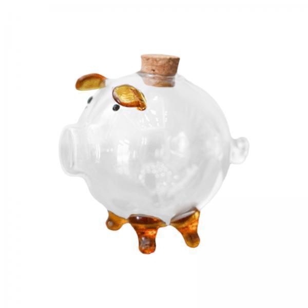 3xTransparent Piggy Bank Modern Money Saving Box for Birthday Gift Desktop