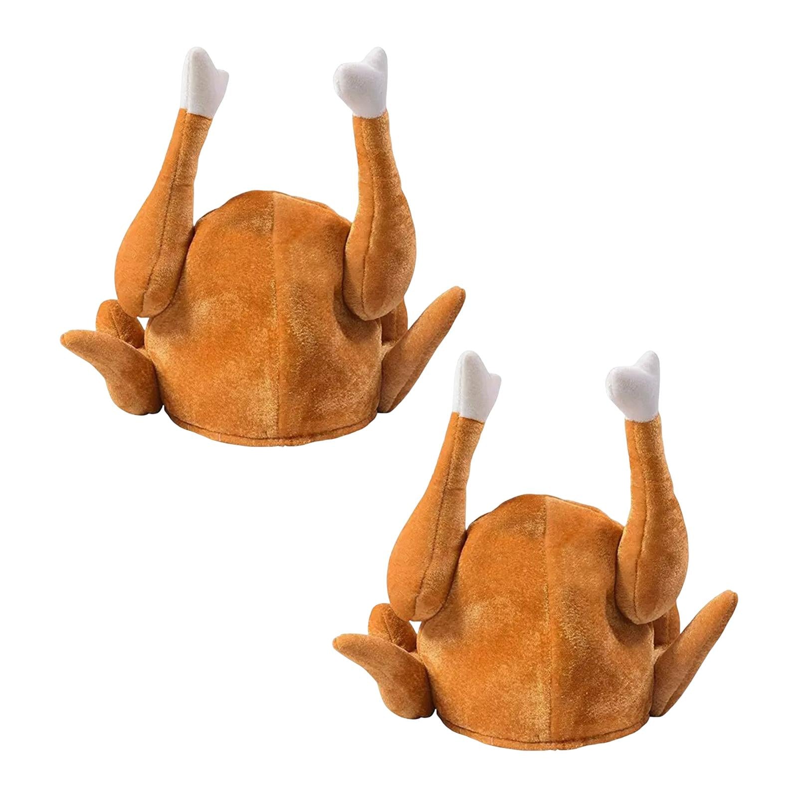 2xFunny Roasted Turkey Hat Chicken Creative for Party Xmas Halloween