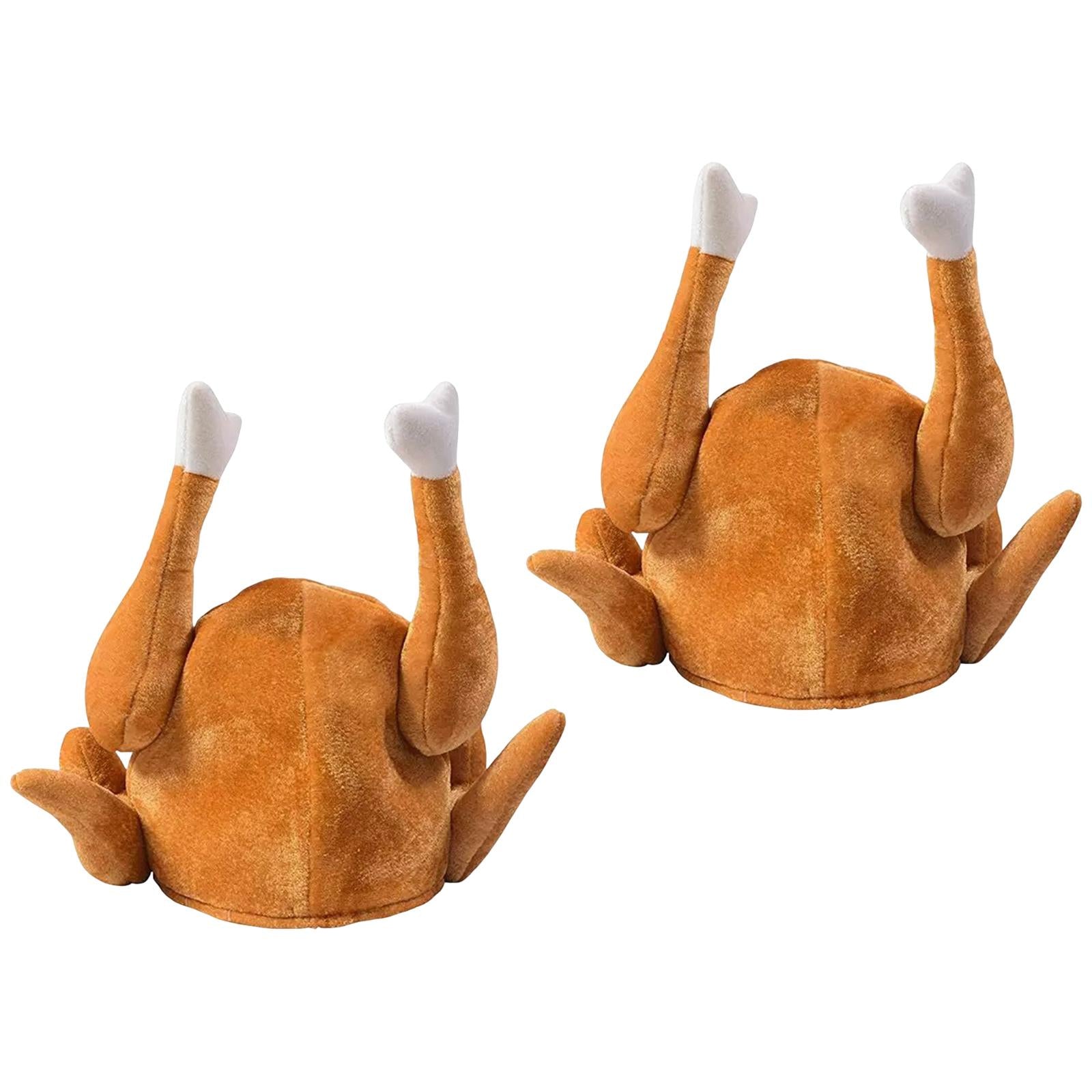 2xFunny Roasted Turkey Hat Chicken Creative for Party Xmas Halloween