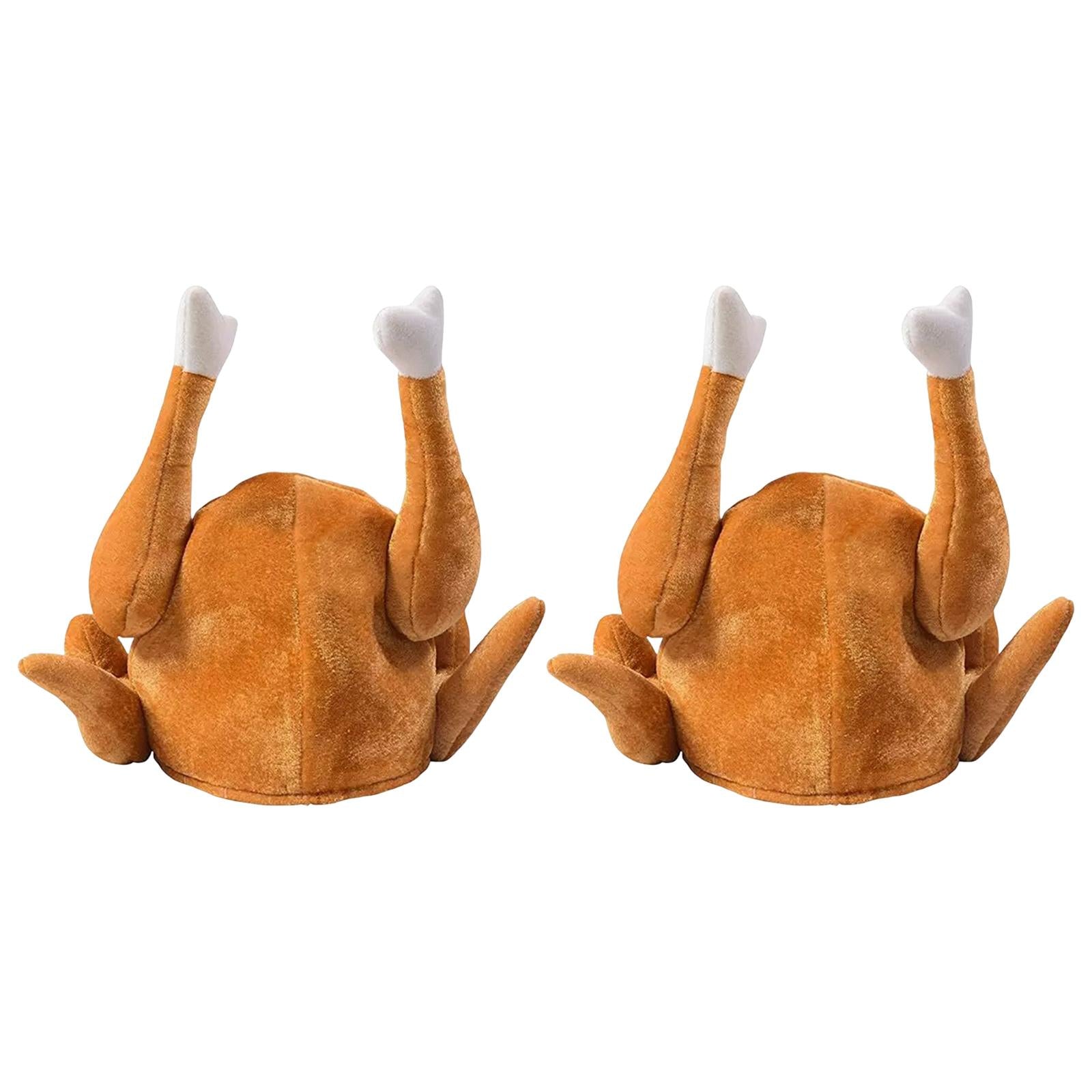 2xFunny Roasted Turkey Hat Chicken Creative for Party Xmas Halloween