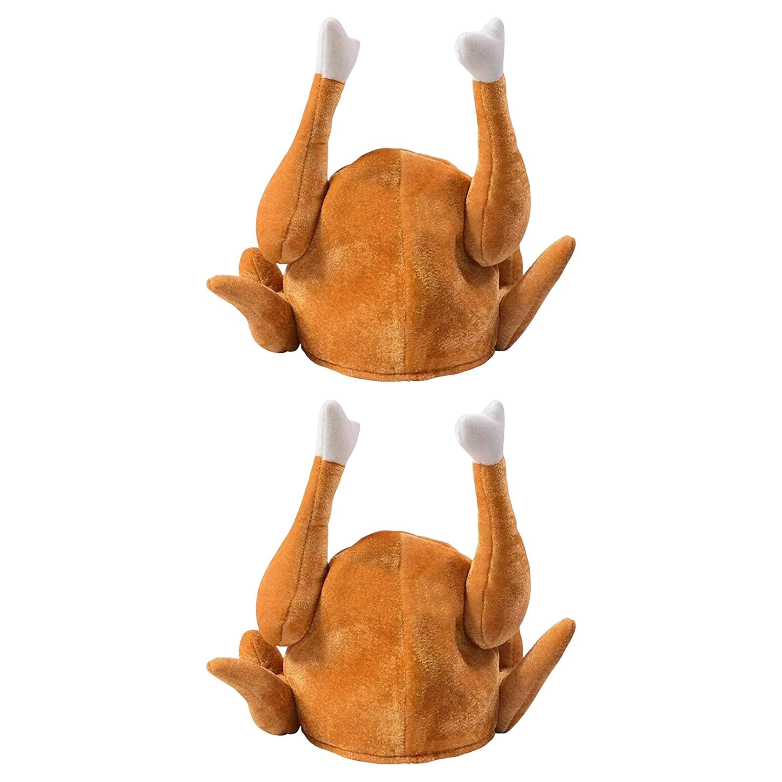 2xFunny Roasted Turkey Hat Chicken Creative for Party Xmas Halloween