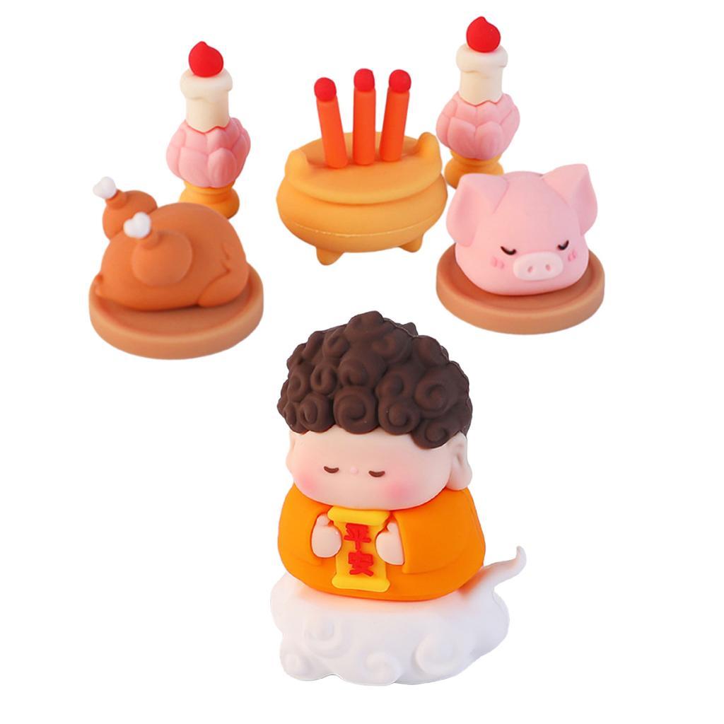Blessings Figurine Chinese New Year Ornament Statue Sculpture