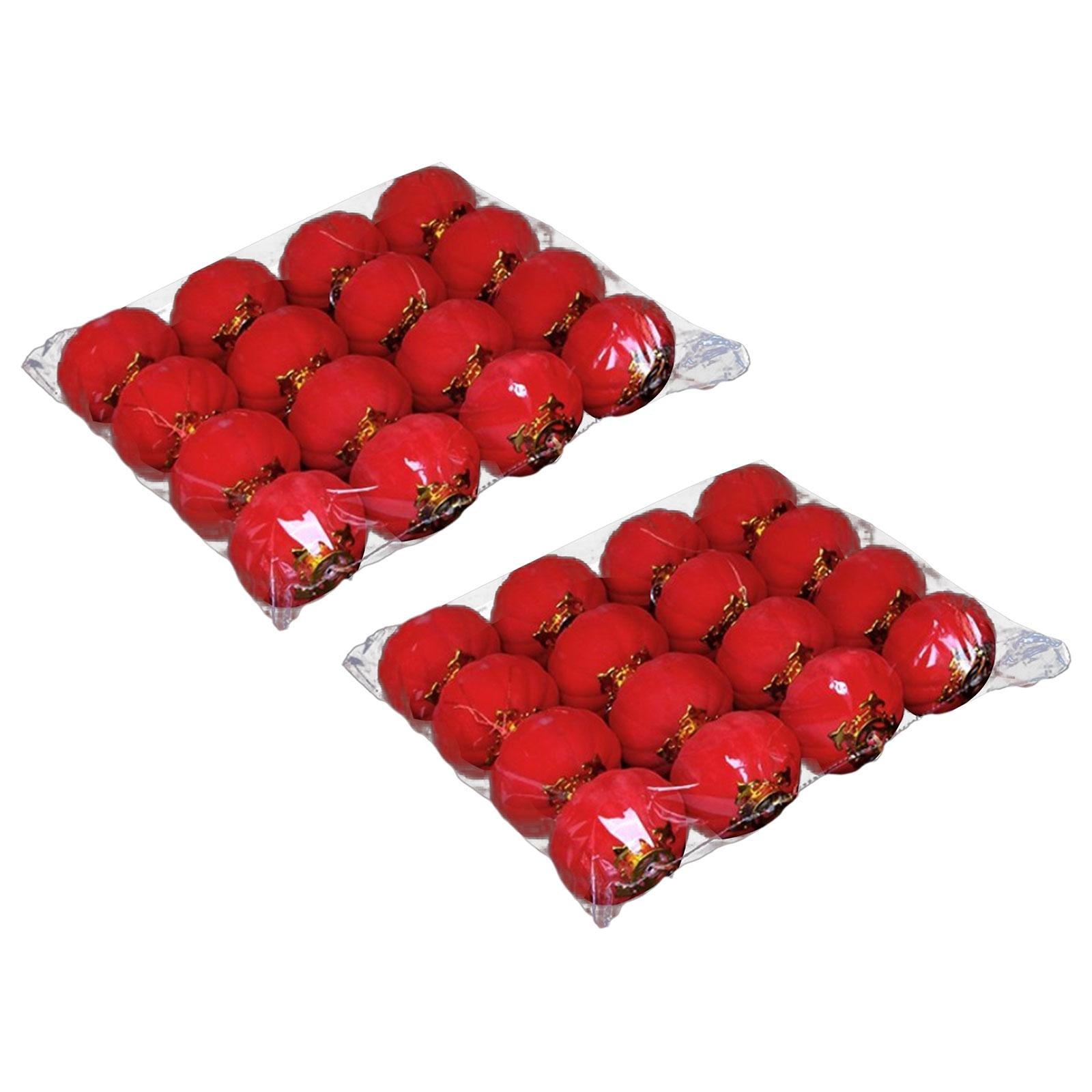 2 Pack 16x Chinese Red Lantern Decoration Pendant for Lantern Festival