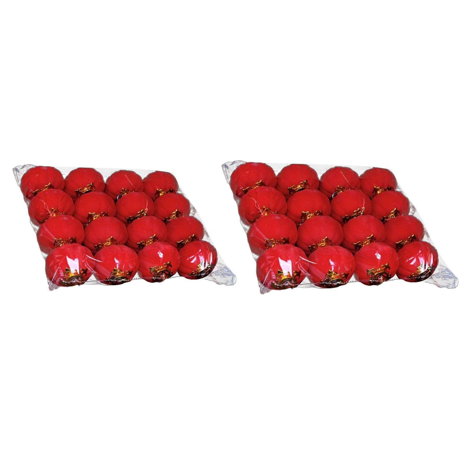 2 Pack 16x Chinese Red Lantern Traditional Pendant for Spring Festival