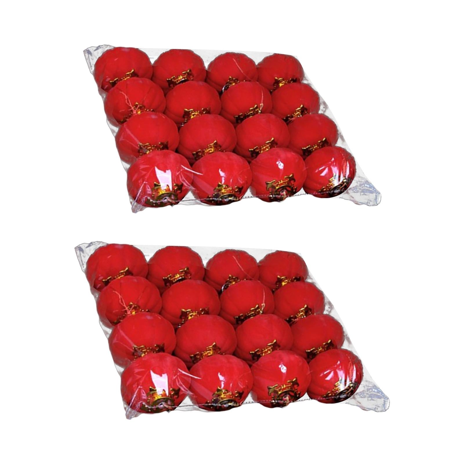 2 Pack 16x Chinese Red Lantern Traditional Pendant for Spring Festival