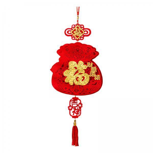 2xChinese New Year Decoration Chinese Knot Tassel Decoration for Entrance Tree Style A