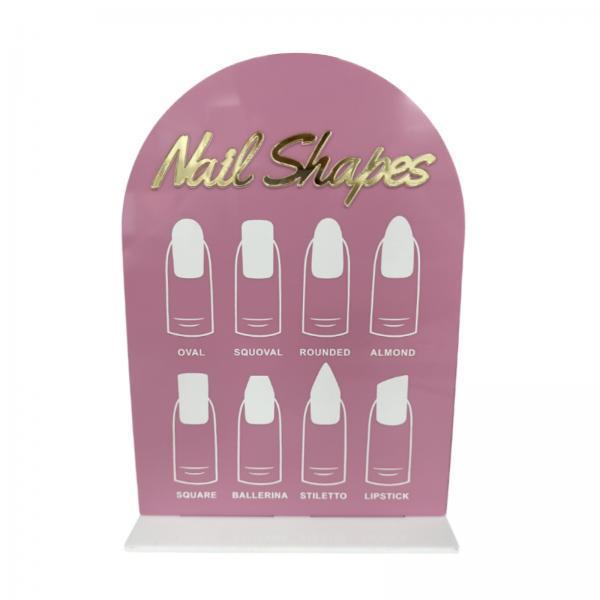 2xNail Tip Display Board Acrylic Manicure Display for Nail Salon Nail Art Tool Style B