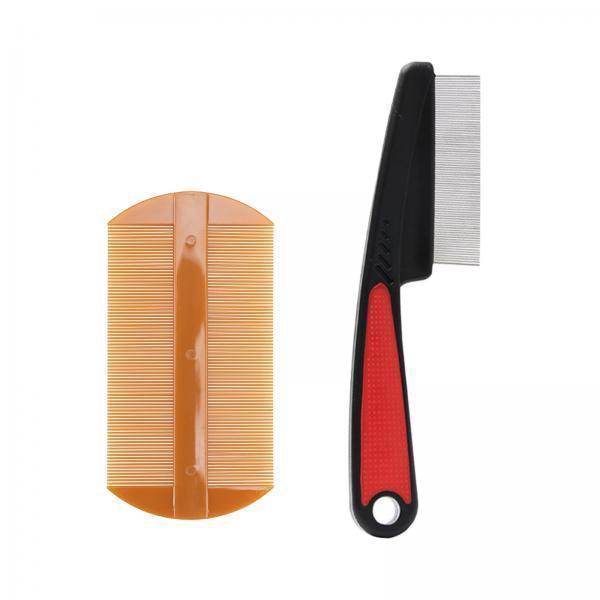 2x2Pcs Flea Comb Dog Hair Comb for Small Medium Large Dogs Kitty Cleaning Tool