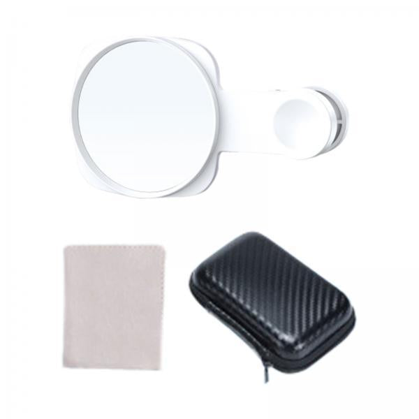 2xPhone Mirror Reflection Clip Selfie Device Portable Phone Camera Mirror Clip White