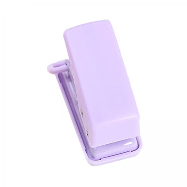 2xMini Single Hole Puncher Punch Handheld for Paper Handcraft Clipboard Sturdy Purple