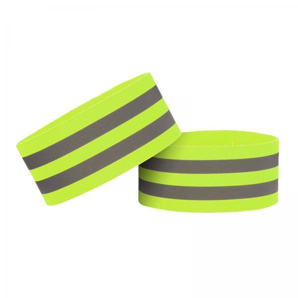 2xReflective Bands Adjustable Safety Reflector Tape Straps for Arm Leg Jogging