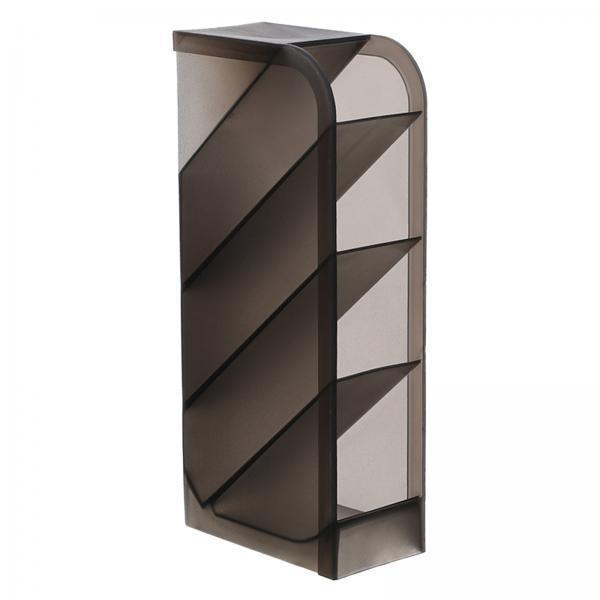 3xPencil Dispenser Desk Stationery Organizer 4 Layer for Home Office Organizer grey oblique
