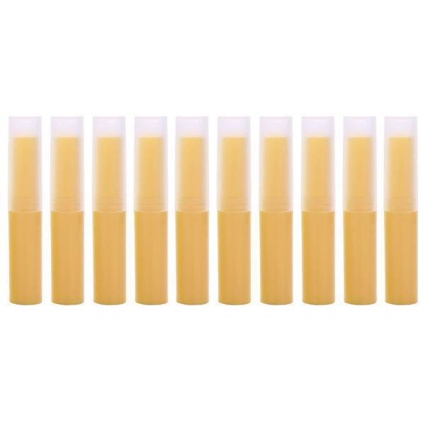 3x10Pcs Empty Lipstick Tubes Lip Balm Containers DIY Makeup Tools Yellow