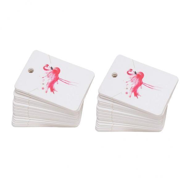 3x5*7 cm Color Printing Creative Earring Packaging Cards Flamingos
