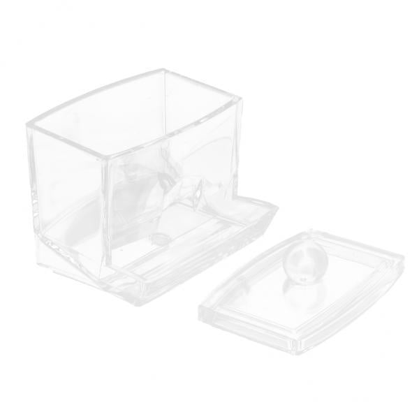 2xClear Acrylic Cotton Swab Cosmetic Makeup Case Storage Holder Box A