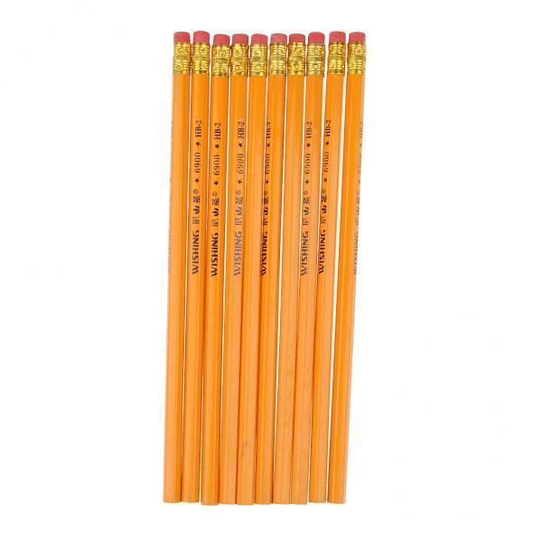 4x10 Pcs HB No.2 Woodcase Pencils Office School Break Resistant Yellow Barrel